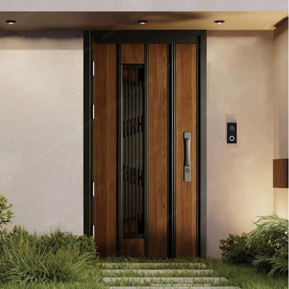 Picture of Wood-Grain Metal Entrance Door-in-Door