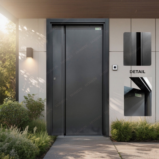 Picture of Entrance Door Vertical Handle Metal Frontdoor