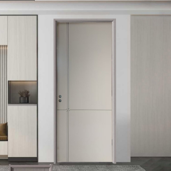 Picture of Interior Door White Cross-Line Standard Wooden Door
