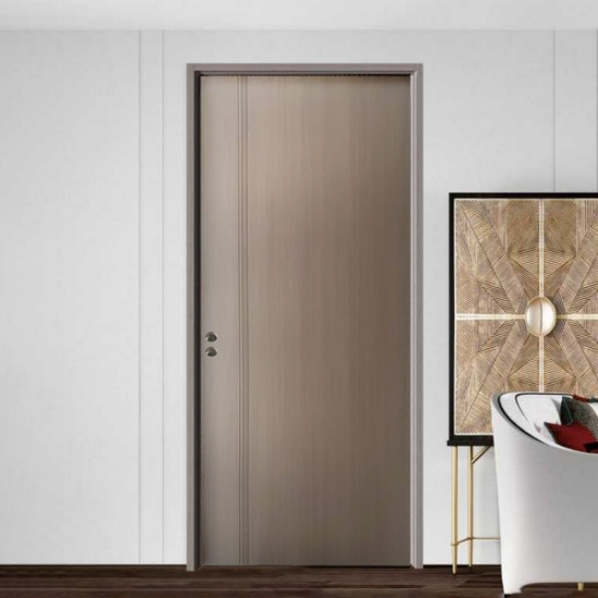 Picture of Interior Door Light Walnut Wood Grain Vertical Line Standard Wooden Door
