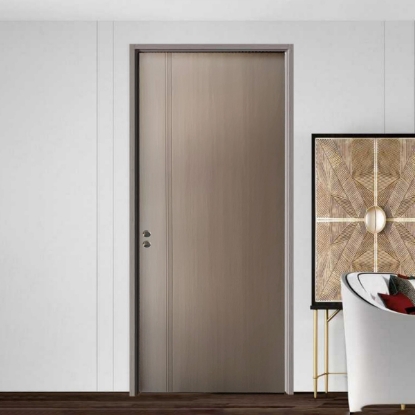 Picture of Light Walnut Wood Grain Vertical Line Standard Interior Door
