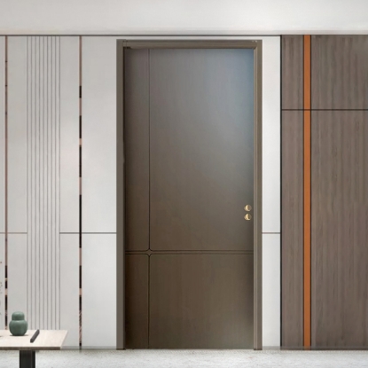 Picture of Dark Walnut Grain Cross-Line Standard Interior Door