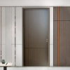 Picture of Interior Door Dark Walnut Grain Cross-Line Standard Wooden Door