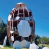 Picture of Outdoor Creative Z-Bamboo Landscape Installation - Artistic Bird's Nest Shape