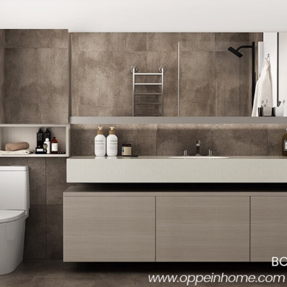 Picture of Wooden Bathroom Mirror Cabinet with Light