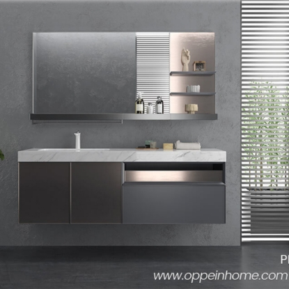 Picture of Modern Minimalist Lacquer Bathroom Cabinet