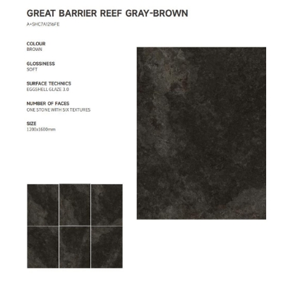 Picture of Ceramic Big Slab-GREAT BARRIER REEF GRAY-BROWN A+SHC7A1216FE