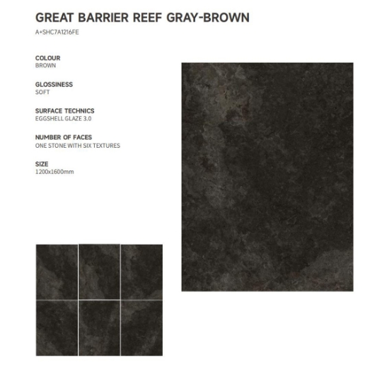 Picture of Ceramic Big Slab-GREAT BARRIER REEF GRAY-BROWN A+SHC7A1216FE