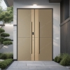 Picture of Double Door Luxurious Light Gold Metal Entrance Doors