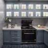 Picture of Nordic - Style Glass - Door Cabinet Integrated Kitchen