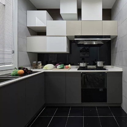 Picture of Modern Minimalist Modular Kitchen Cabinet Set