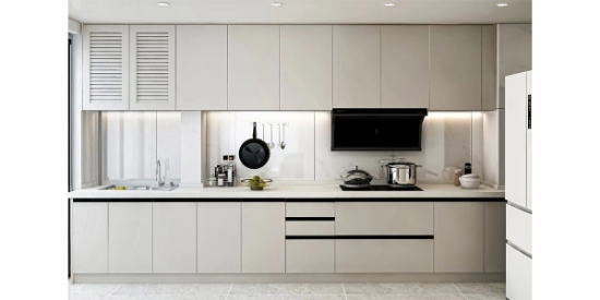 Picture of Modern Minimalist Style Integrated Kitchen Cabinet Set