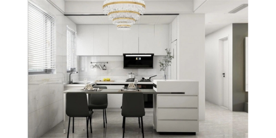 Picture of Modern Minimalist Integrated Kitchen - Dining Cabinet Set